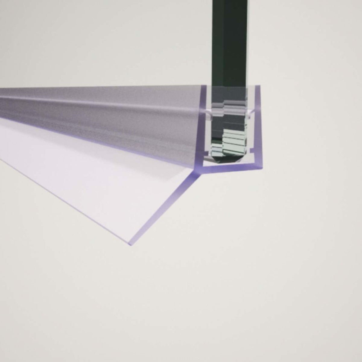 Wasserabweis-Profil (Lippe 18mm) für 8mm Glas 200cm...