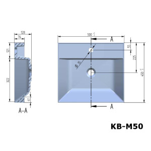 Mineralguss-Waschbecken KB-M50