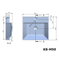 Mineralguss-Waschbecken KB-M50