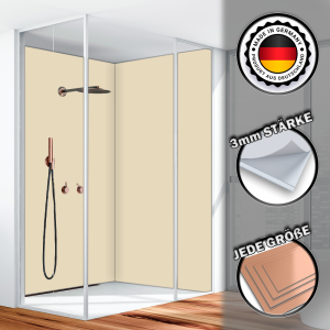 Duschrückwand Aluverbund Elfenbein 1015 140x240cm