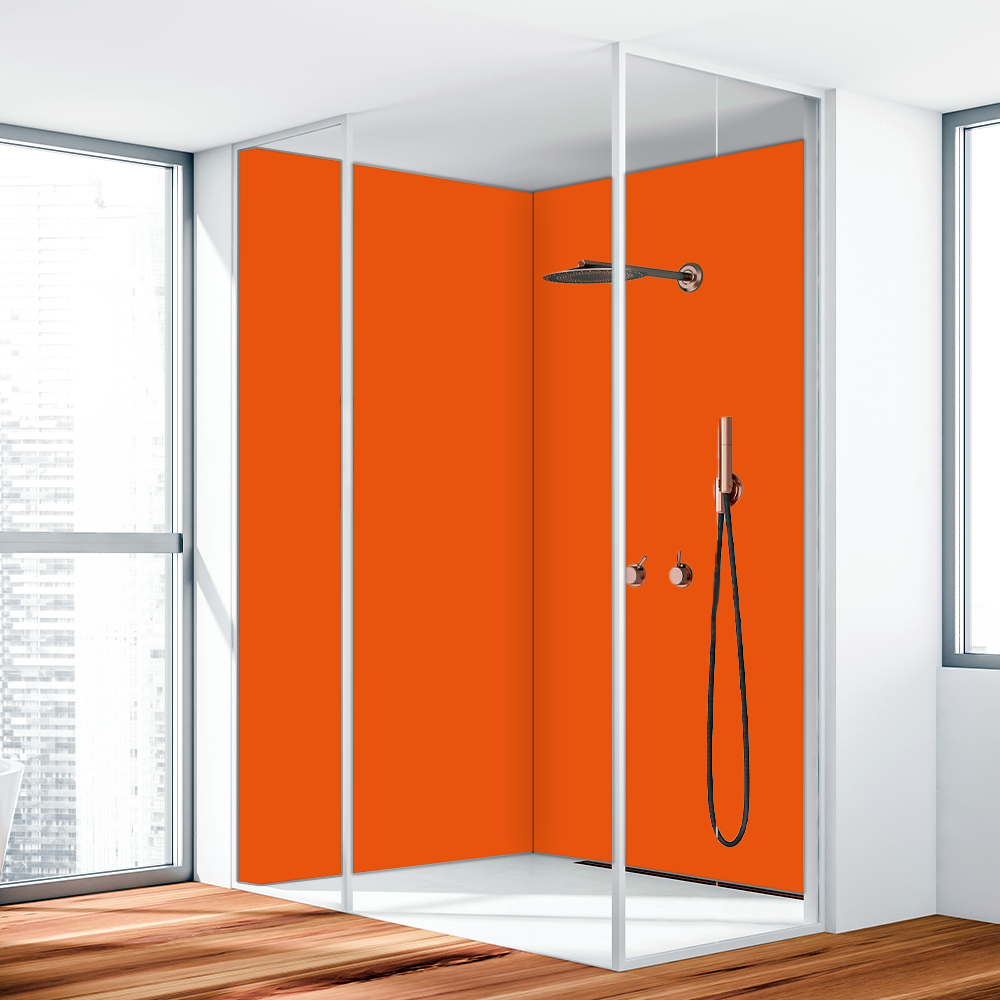 Duschrückwand Aluverbund Orange 2009