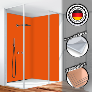 Duschrückwand Aluverbund Orange 2009 90x200cm