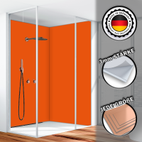 Duschrückwand Aluverbund Orange 2009 90x260cm
