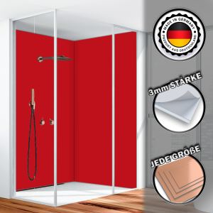 Duschrückwand Aluverbund Rot 3020 140x240cm
