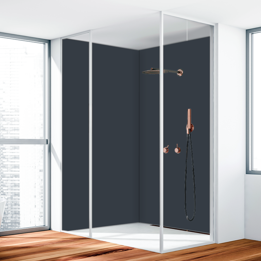 Duschrückwand Aluverbund Anthrazit 7016 90x260cm