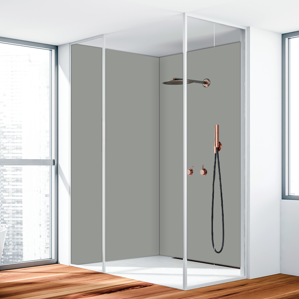 Duschrückwand Aluverbund Silber 9006 120x220cm