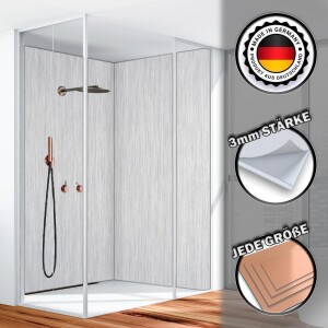 Duschrückwand Aluverbund Silber Gebürstet 001 140x240cm