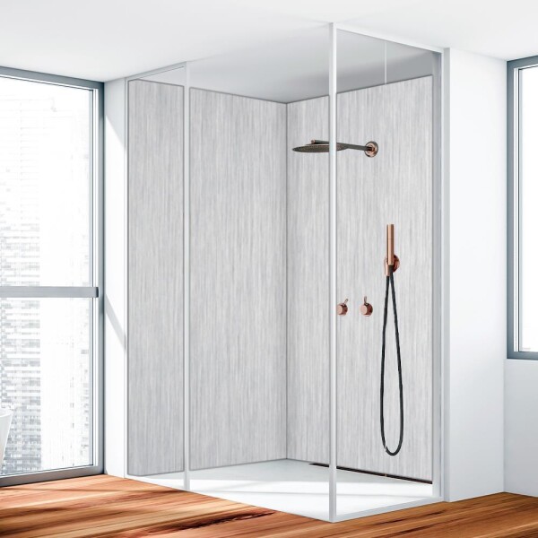 Duschrückwand Aluverbund Silber Gebürstet 001 80x260cm