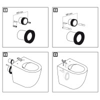 CREAVIT Hänge-WC Randlos Oval FE322-11