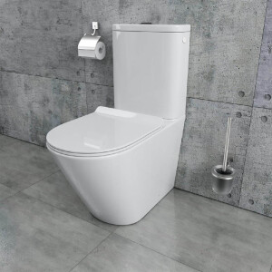 Stand-WC-Kombination randlos KB6093B Links am Spülkasten