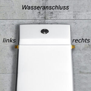 Stand-WC-Kombination randlos KB6093B Links am Spülkasten