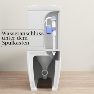 Stand-WC-Kombination randlos KB6093B Links am Spülkasten