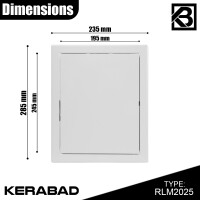 Revisionsklappe aus Stahlblech HxB:250x200mm