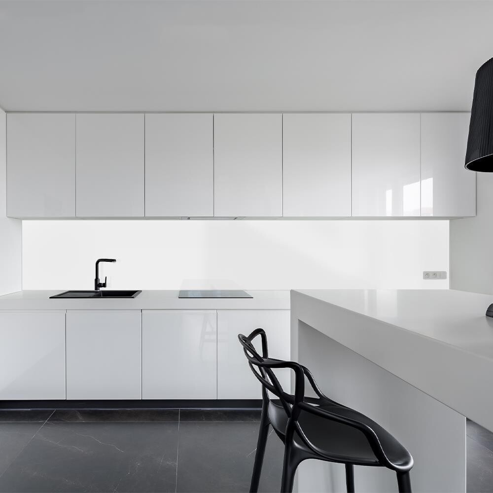 Küchenrückwand aus Aluverbund 3mm  - weiss