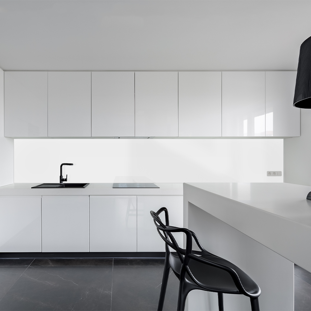Küchenrückwand aus Aluverbund 3mm  - weiss