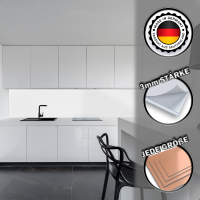 Küchenrückwand Spritzschutz Fliesenspiegel Küche Wandschutz 30x100cm Aluverbund weiss