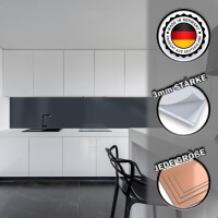 Küchenrückwand Spritzschutz Fliesenspiegel Küche Wandschutz 50x300cm Aluverbund Anthrazit 7016