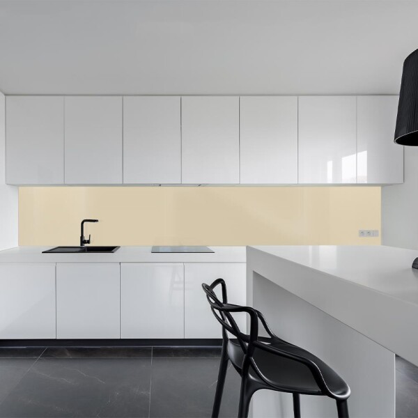 Küchenrückwand Spritzschutz Fliesenspiegel Küche Wandschutz 60x300cm Aluverbund Elfenbein 1015
