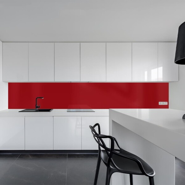 Küchenrückwand Spritzschutz Fliesenspiegel Küche Wandschutz 50x140cm Aluverbund Purpurrot 3004