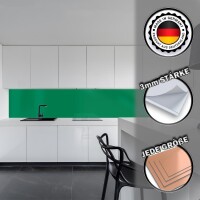 Küchenrückwand Spritzschutz Fliesenspiegel Küche Wandschutz 60x200cm Aluverbund Grün 6024