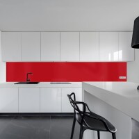 Küchenrückwand Spritzschutz Fliesenspiegel Küche Wandschutz 60x240cm Aluverbund Rot 3020