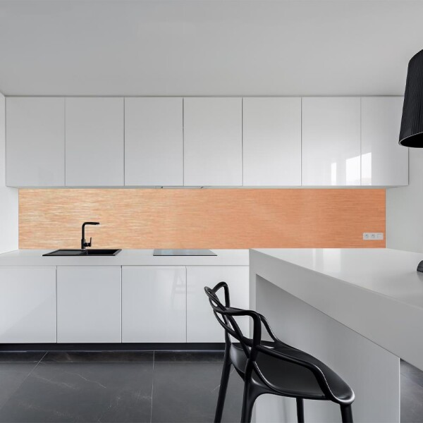 Küchenrückwand Spritzschutz Fliesenspiegel Küche Wandschutz 40x200cm Aluverbund Kupfer-Gebürstet 008