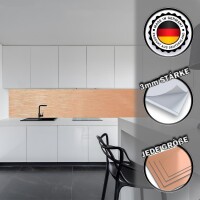 Küchenrückwand Spritzschutz Fliesenspiegel Küche Wandschutz 60x120cm Aluverbund Kupfer-Gebürstet 008