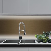 Küchenrückwand aus Aluverbund 3mm  - Bronze-Gebürstet 006