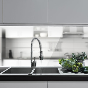 Küchenrückwand aus Aluverbund 3mm  - Spiegel Silber
