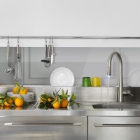 Küchenrückwand Spritzschutz Fliesenspiegel Küche Wandschutz 60x160cm Aluverbund Spiegel