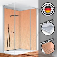Duschrückwand Aluverbund Kupfer Gebürstet 008 90x240cm