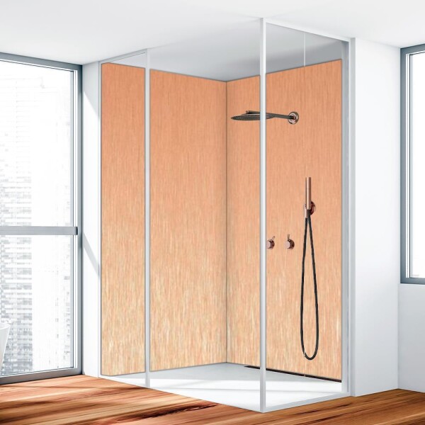Duschrückwand Aluverbund Kupfer Gebürstet 008 120x240cm