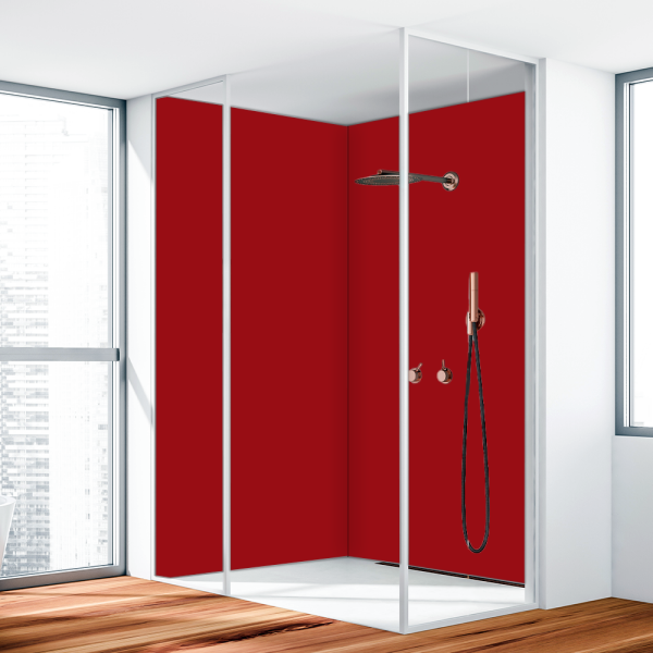 Duschrückwand Aluverbund Purpurrot 3004 100x220cm