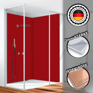Duschrückwand Aluverbund Purpurrot 3004 100x220cm