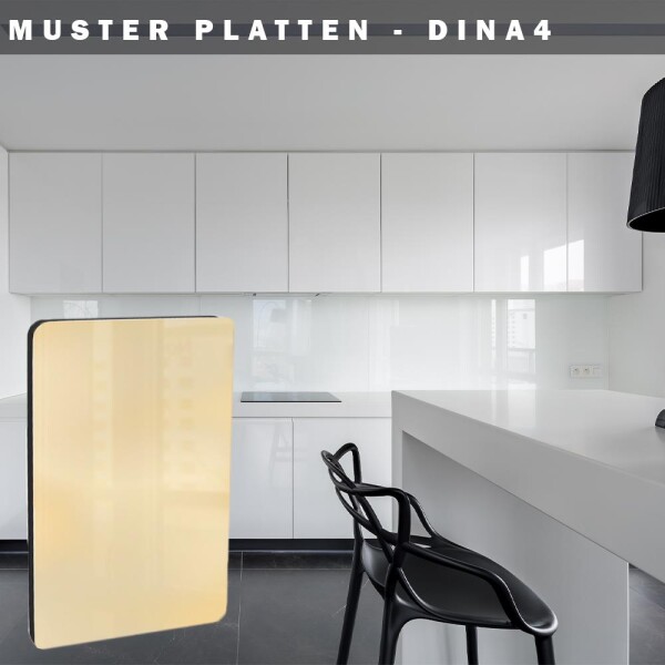 Muster Aluverbund-Rückwände Spiegel Gold