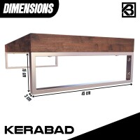 2x  Konsolenträger Gebürstet 450mm