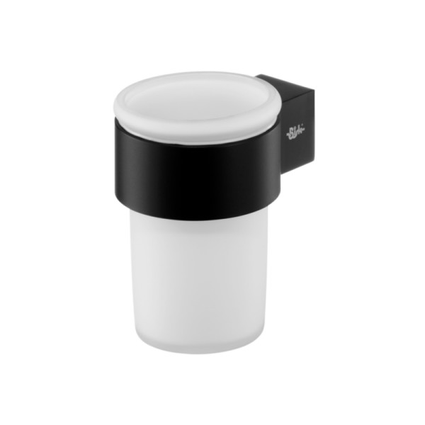 Zahnputzbecher Futura Glas/schwarz