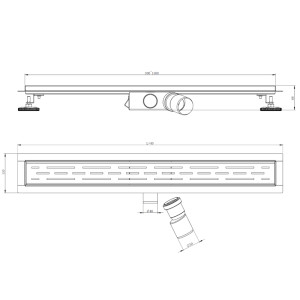 Edelstahl Duschrinne Linear