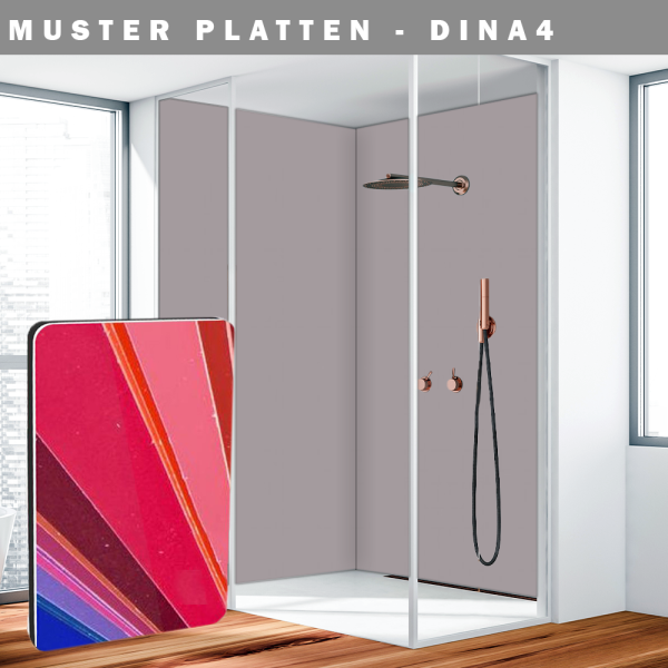 Muster Aluverbund-Duschrückwand