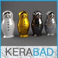 4 x 20cm Designer Matroschka/ Babuschka Set