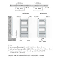 Badheizkörper 750mm anthrazit gerade