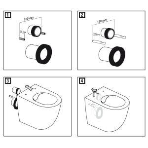 CREAVIT Hänge-WC + Bidet Randlos Oval FE322-11-SET