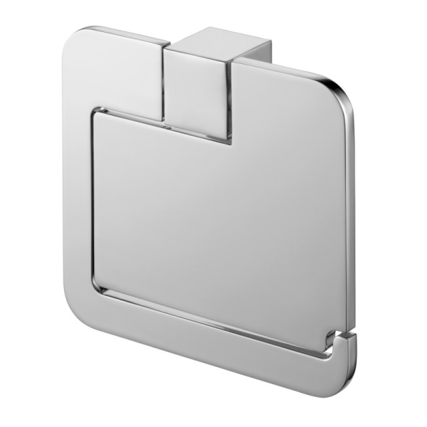 Toilettenpapierhalter mit Deckel Futura silber