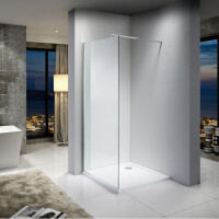 Walk-In Duschwand Milchglas 90x200cm