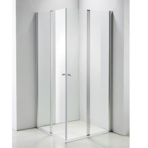 Eckeinstieg Duschkabine Dreh-Falttür 80x80cm