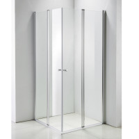 Eckeinstieg Duschkabine Dreh-Falttür 80x80cm