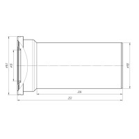 WC-Anschluss Stutzen 250mm W1220