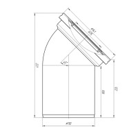 WC-Anschlussbogen 45° W4220