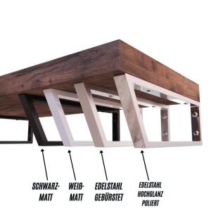 2x Edelstahl Konsolenträger Hochglanz Trapez 430mm