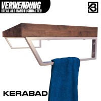 2x Edelstahl Konsolenträger Gebürstet Trapez 480mm